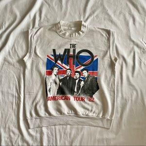 rare vintage the who sleeveless sweatshirt